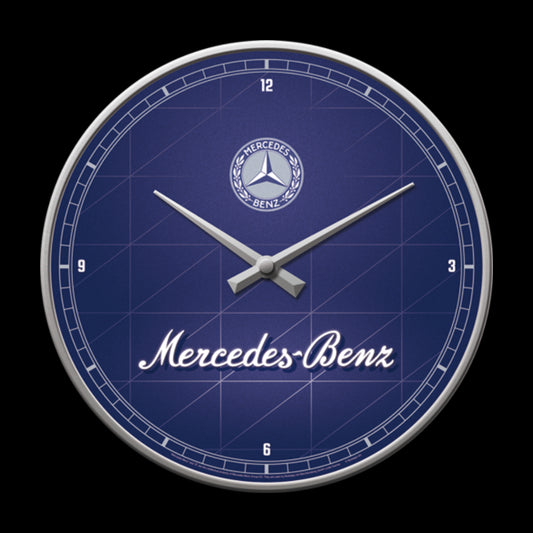 Wanduhr »Mercedes-Benz - Silver & Blue« Lizensiert & Made in Germany