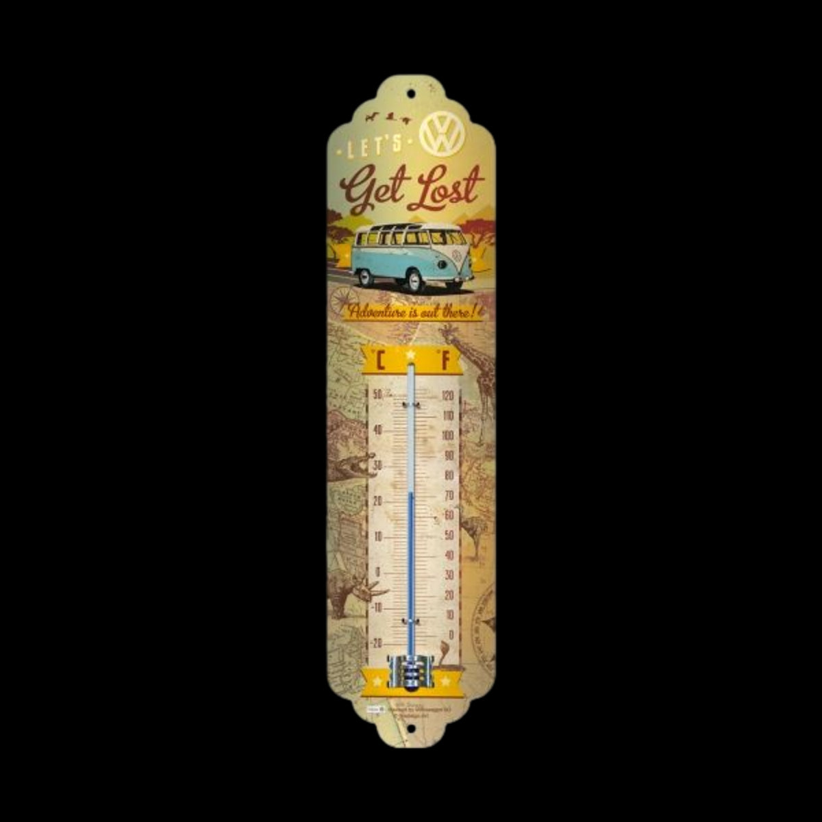 Thermometer »VW Bulli - Let's Get Lost« Lizensiert & Made in Germany