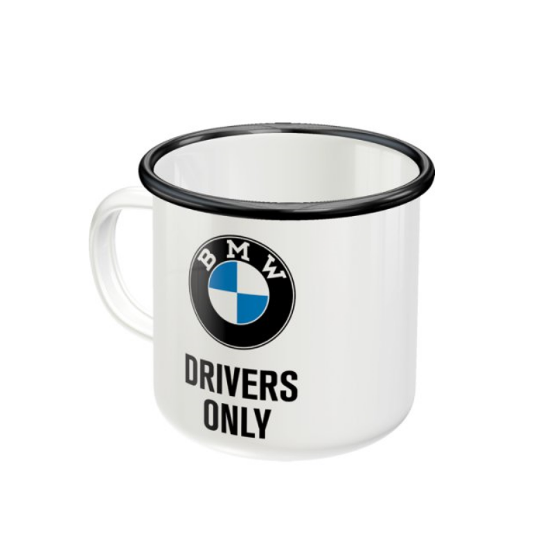 Emaille-Becher »BMW - Drivers Only«