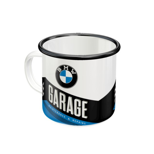 Emaille-Becher »BMW - Garage«