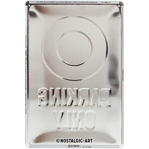 Blechschild 20 x 30 cm »BMW - Parking Only White« Lizensiert & Made in Germany