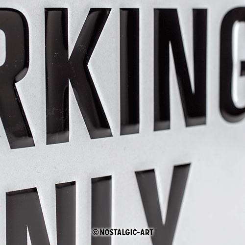 Blechschild 20 x 30 cm »BMW - Parking Only White« Lizensiert & Made in Germany