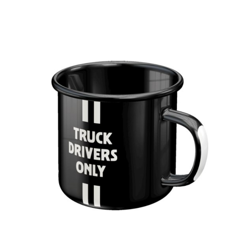 Emaille-Becher »Daimler Truck - Drivers Only«