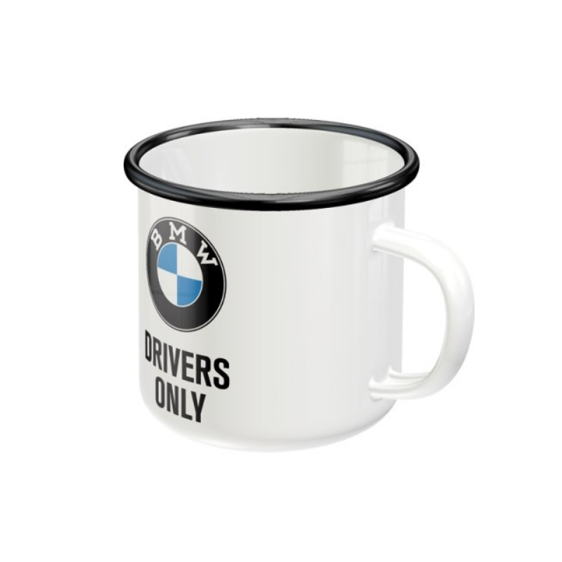Emaille-Becher »BMW - Drivers Only«