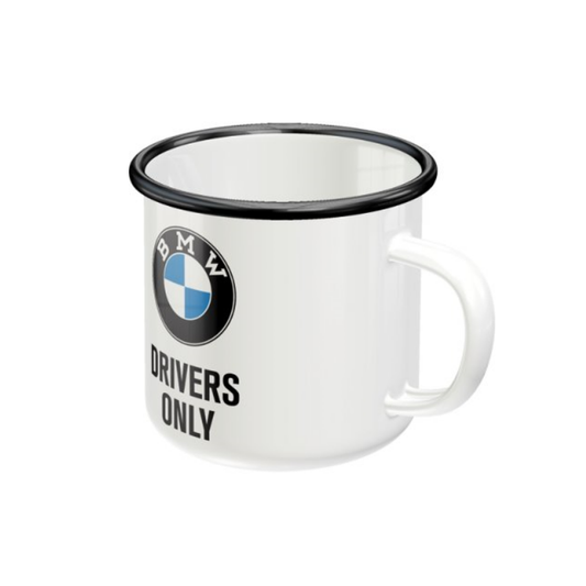 Emaille-Becher »BMW - Drivers Only«