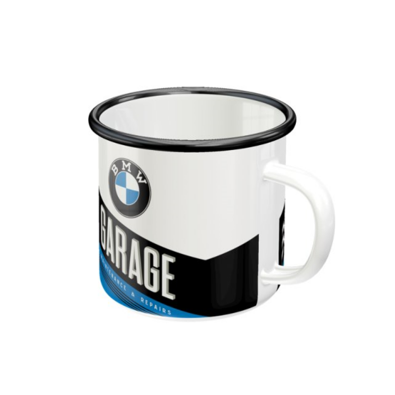 Emaille-Becher »BMW - Garage«