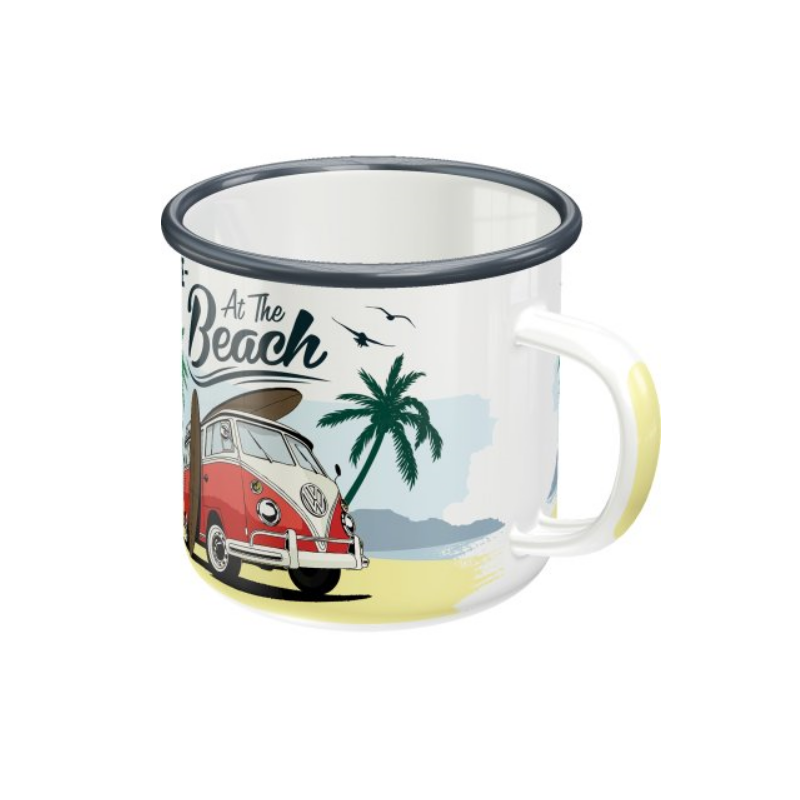 Emaille-Becher »VW Bulli - Beach«