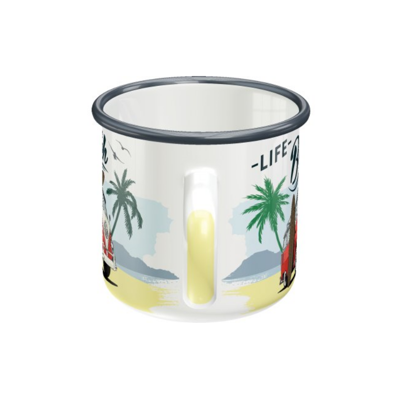 Emaille-Becher »VW Bulli - Beach«