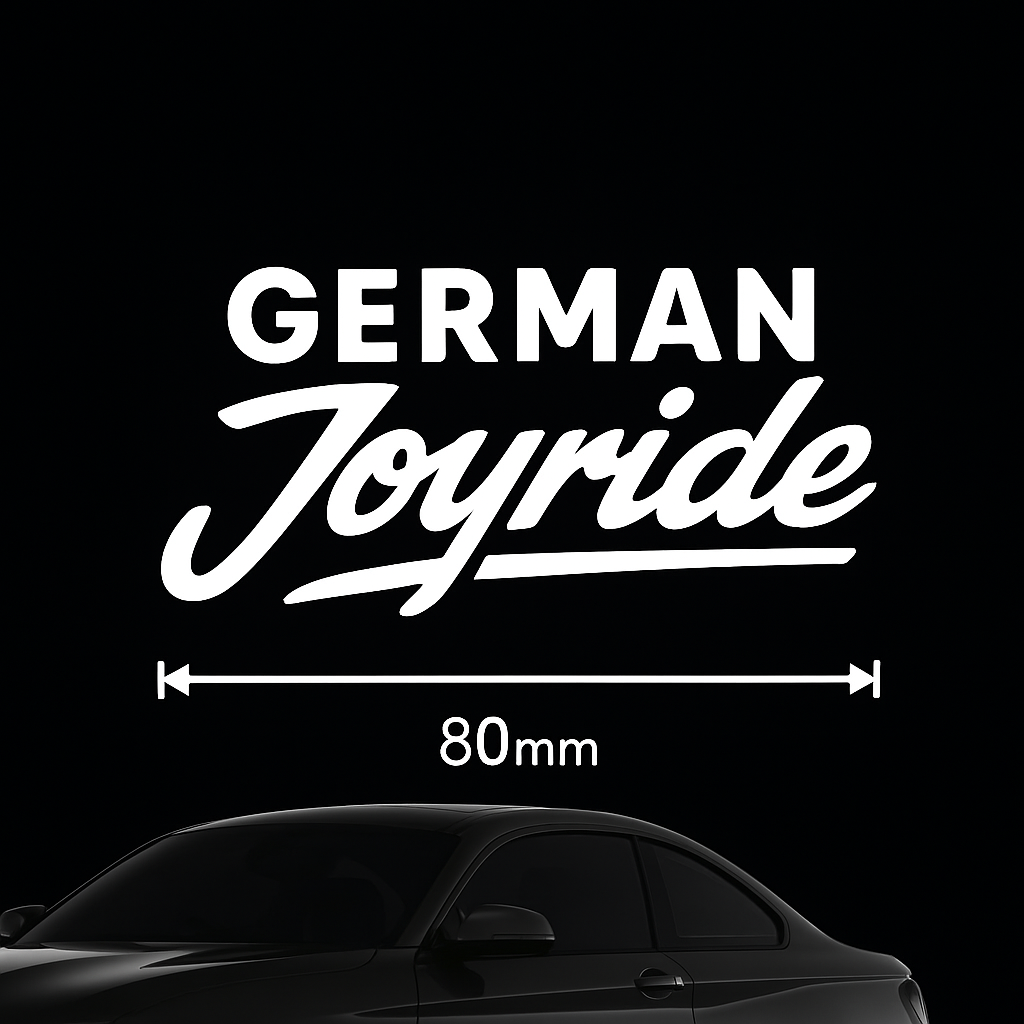 German Joyride Aufkleber weiss 8cm x 4cm