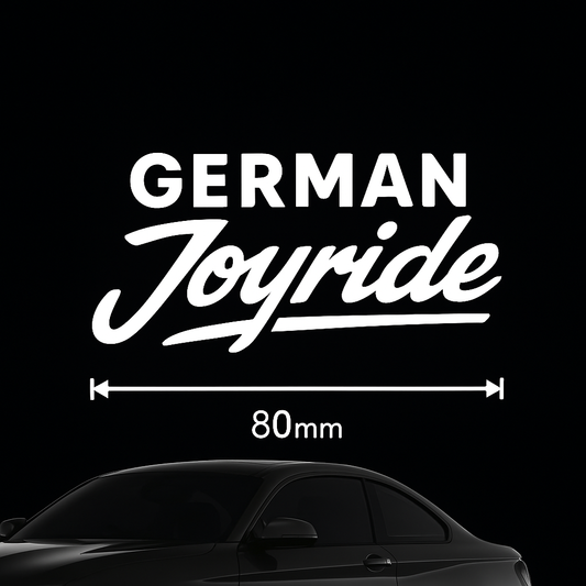 German Joyride Aufkleber weiss 8cm x 4cm