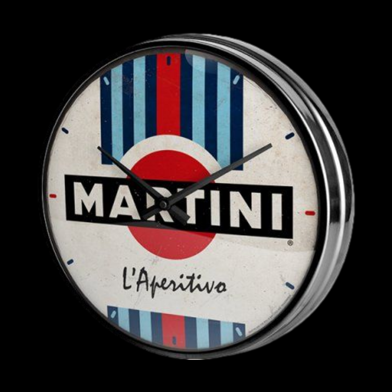 Wanduhr »Martini - L'Aperitivo Racing Stripes«