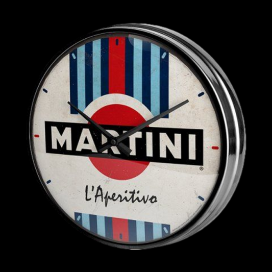 Wanduhr »Martini - L'Aperitivo Racing Stripes«