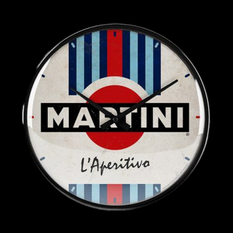 Wanduhr »Martini - L'Aperitivo Racing Stripes«