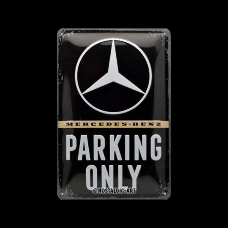 Blechschild 20 x 30 cm »Mercedes-Benz - Parking Only« Lizensiert & Made in Germany
