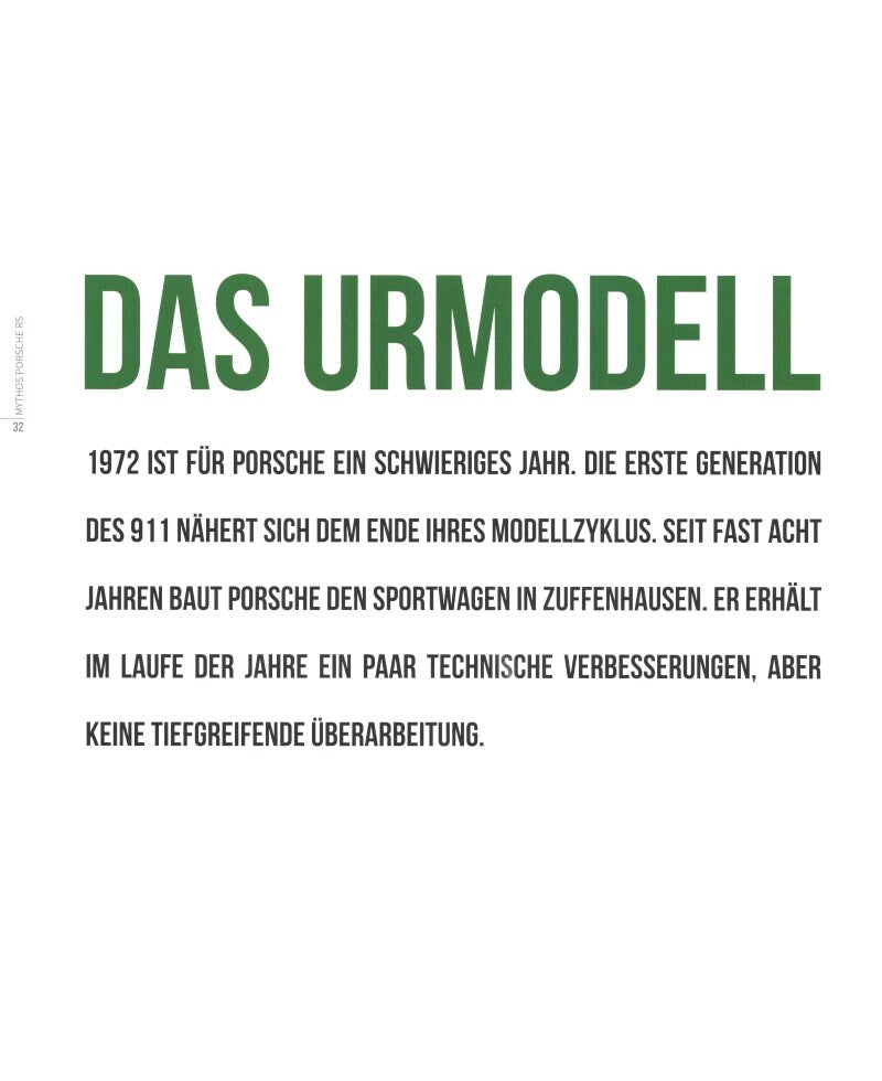 Edition Porsche Fahrer: Mythos Porsche RS